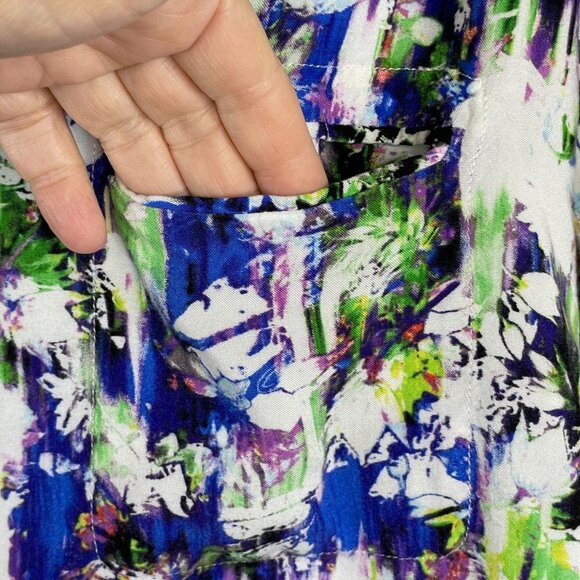 Premise Studio POPOVER Tunic Top Womens 2X Multicolor 3/4 Sleeve ARTSY Work - Picture 3 of 9